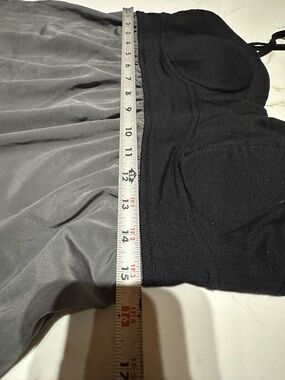 Elle Black and Gray Tank Top with Fitted Bust